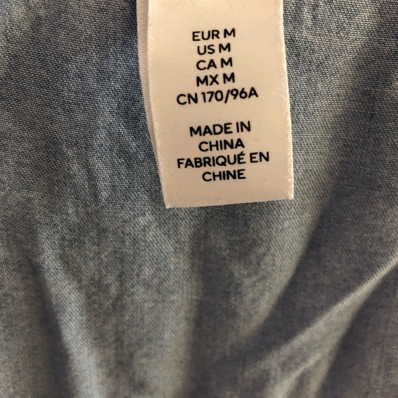 H&M Mama Maternity Chambray denim dress size Medium - Picture 2 of 4